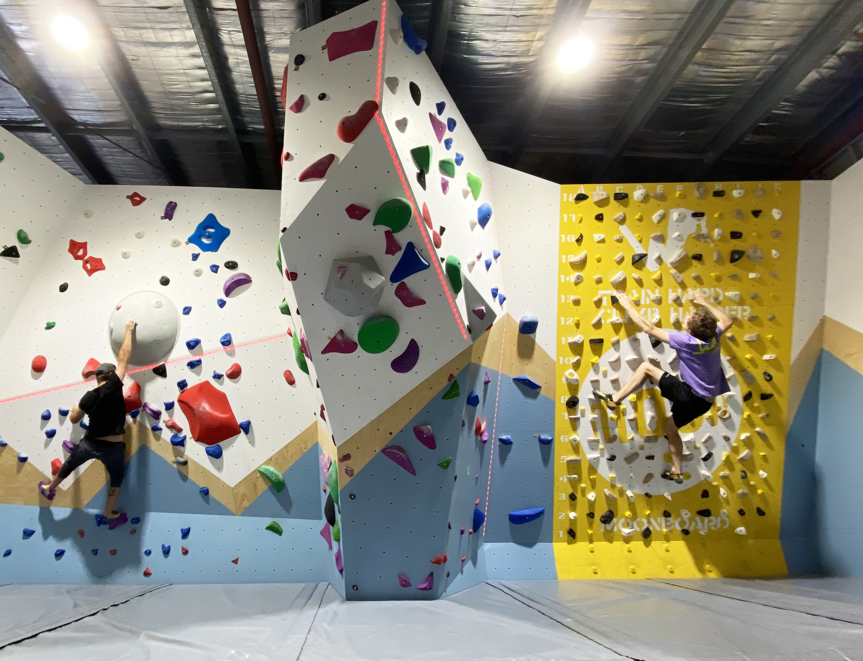 Climbing at Wall Walkers Bouldering
